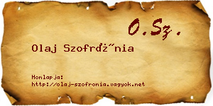 Olaj Szofrónia névjegykártya